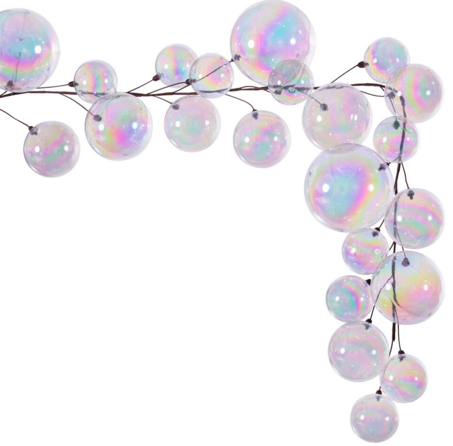 6' Iridescent Ball Branch Garland