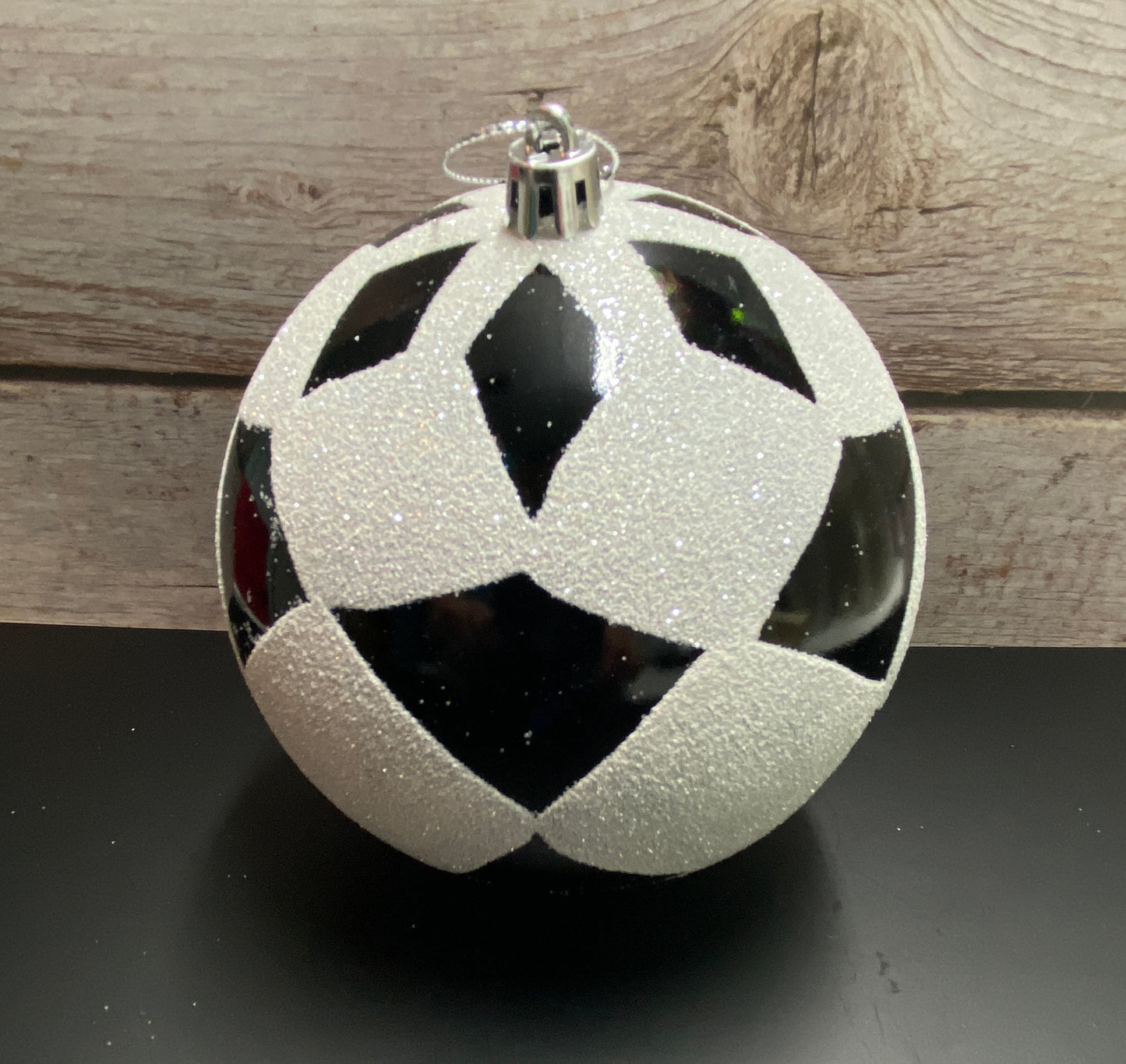 4.75" Black and White Diamond Ornament