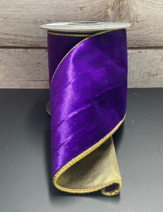 4” x 10yards Purple Velvet