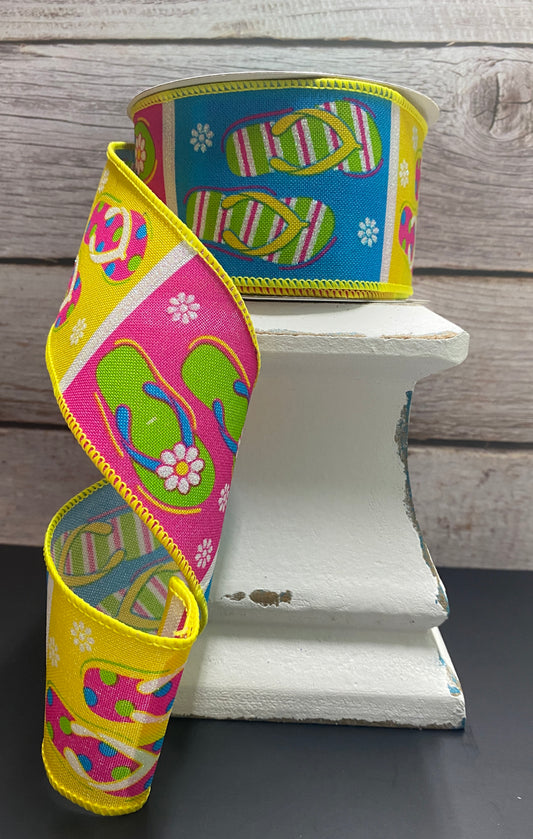 2.5” x 10yards Summer flip flops