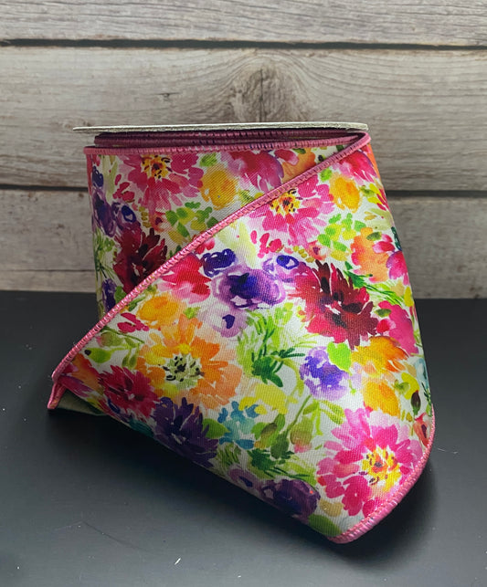 4” x 10yards Floral Impressions Deluxe