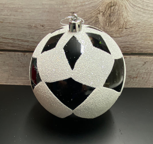 4.75" Black and White Diamond Ornament
