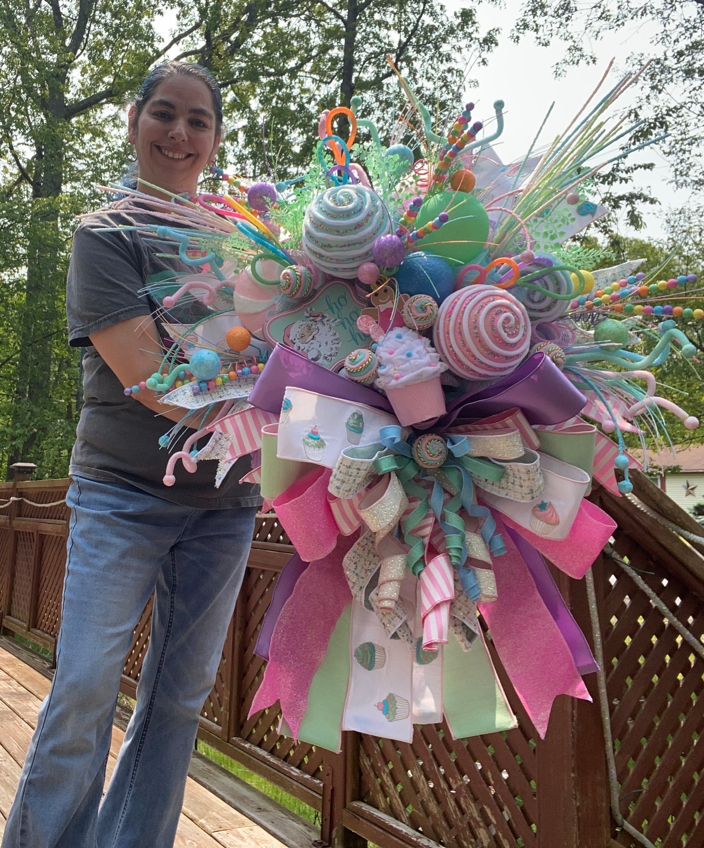 Candyland Christmas Wreath